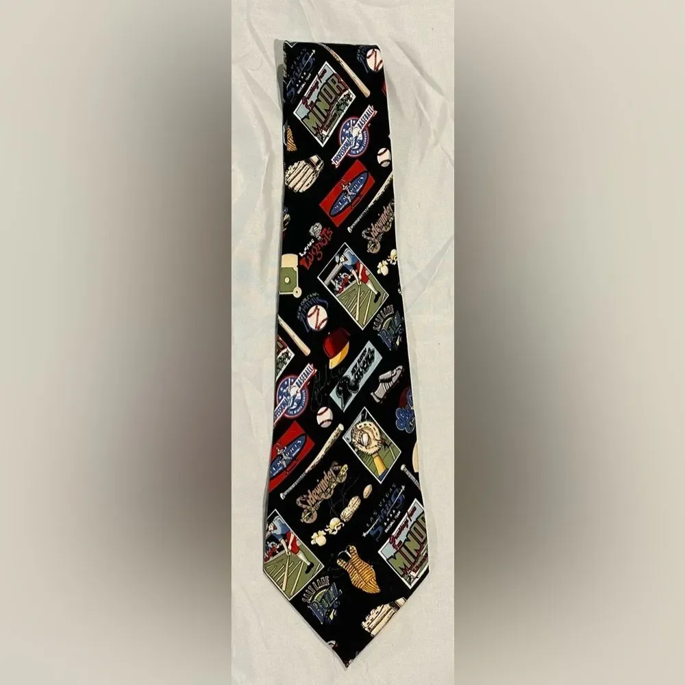 Nicole Miller vintage minor-league baseball tie